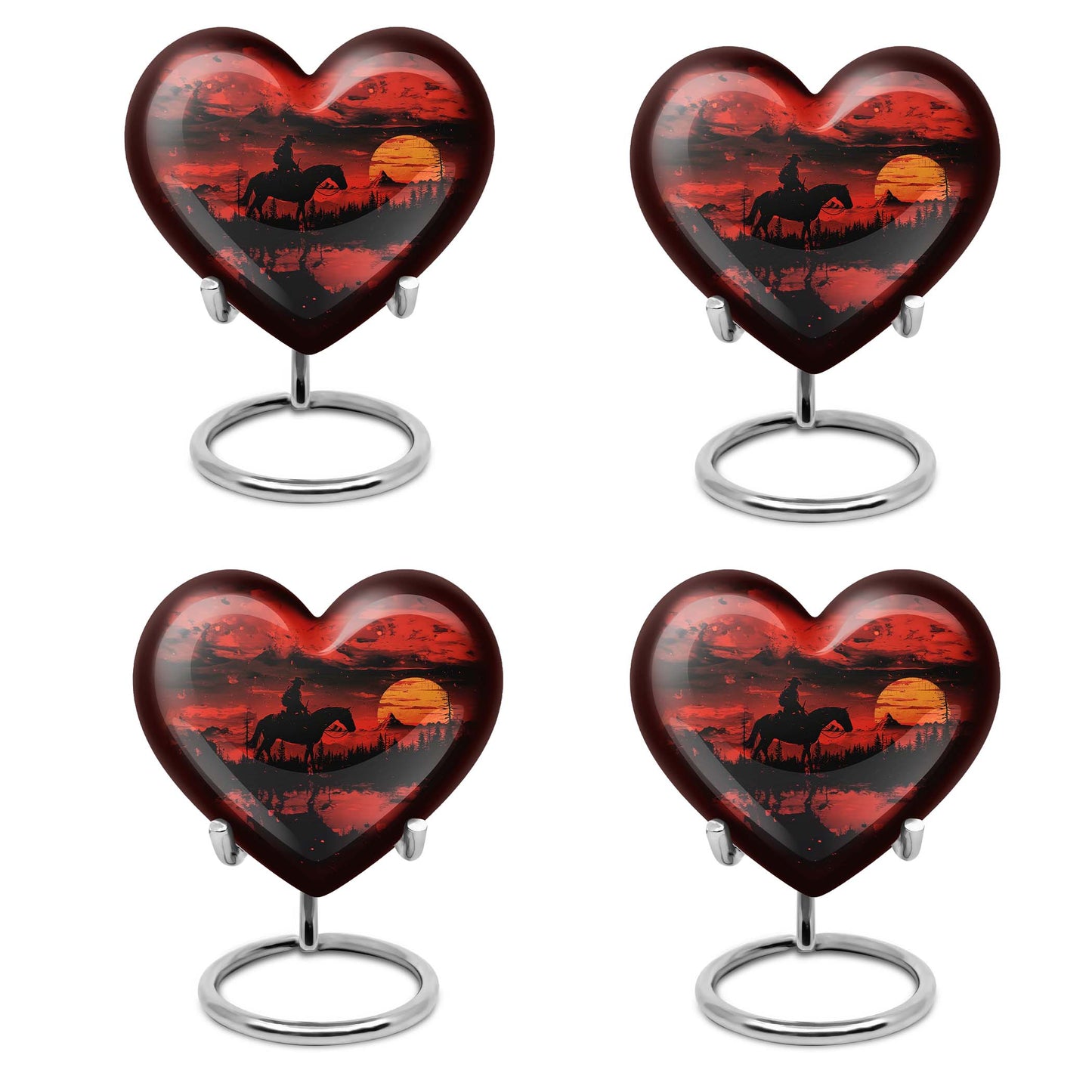 Cowboy Theme 3 Inch Keepsake Pack of 4