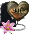 Heart-shaped cowboy urn for adult ashes