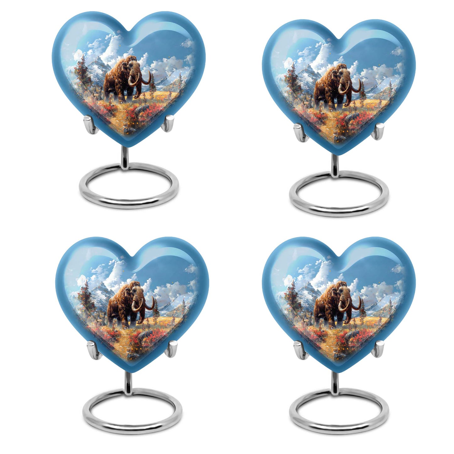 Mamoth Theme 3 Inch Keepsake Pack of 4