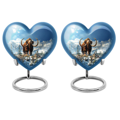 Heart-shaped 10-inch mammoth urn featuring 