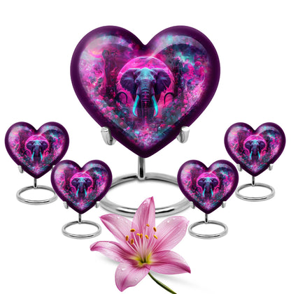 Mamoth Theme Large Urn With 4 Keepsake Urn