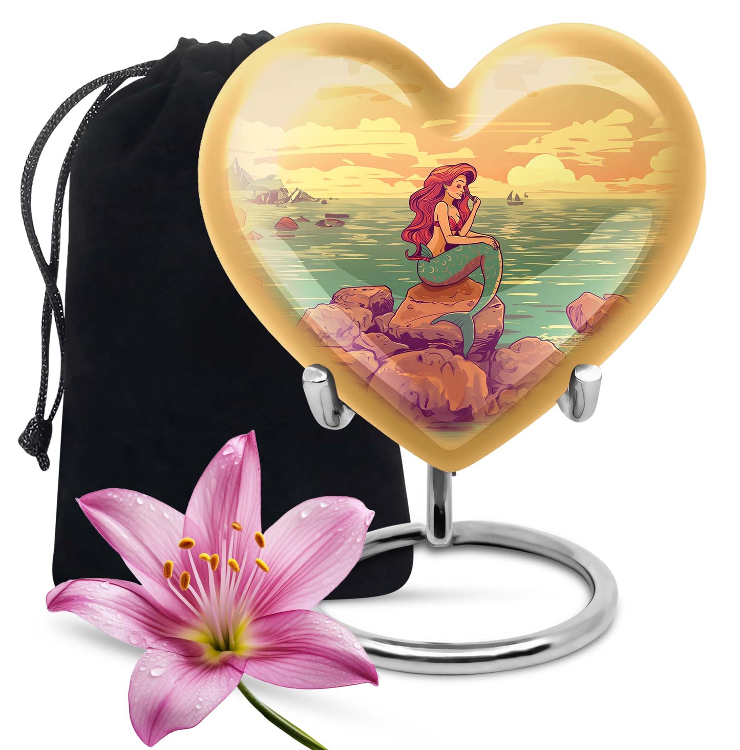 Heart-shaped Mermaid Urn