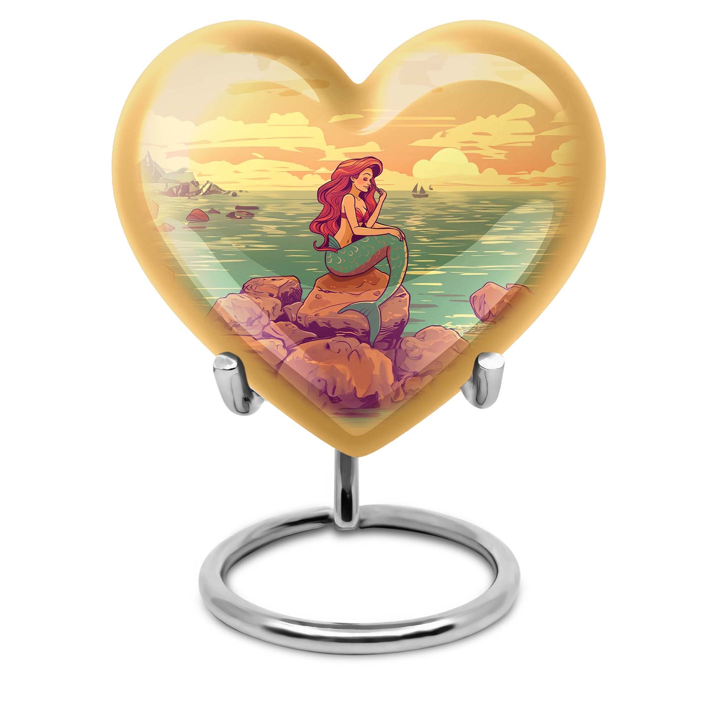 Heart-shaped Mermaid Urn