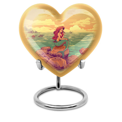 Heart-shaped Mermaid Urn