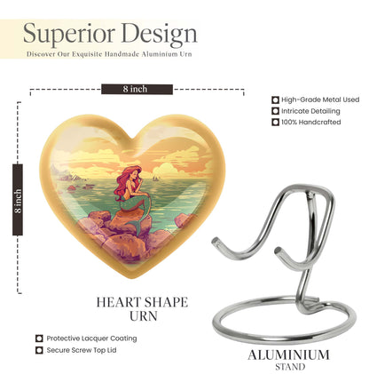 Heart-shaped Mermaid Urn