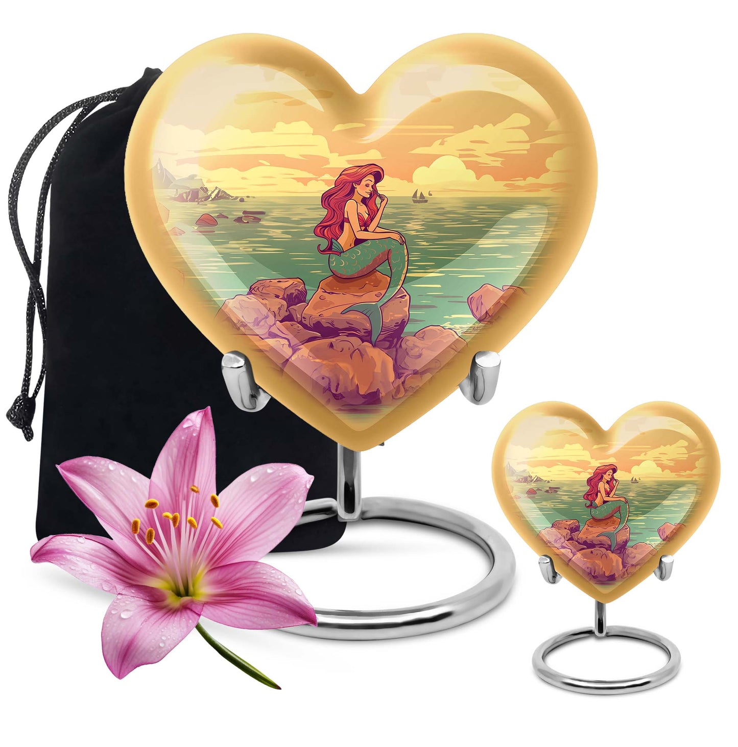 Heart-shaped Mermaid Urn