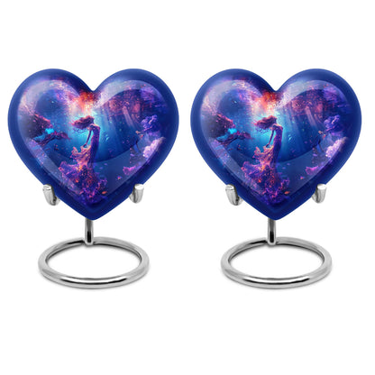 mermaid heart urn for women