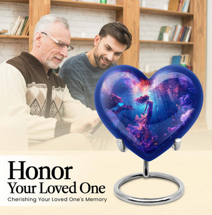 mermaid heart urn for women