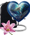 Heart shaped mermaid urn.