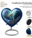 Heart shaped mermaid urn.