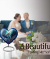 Heart shaped mermaid urn.