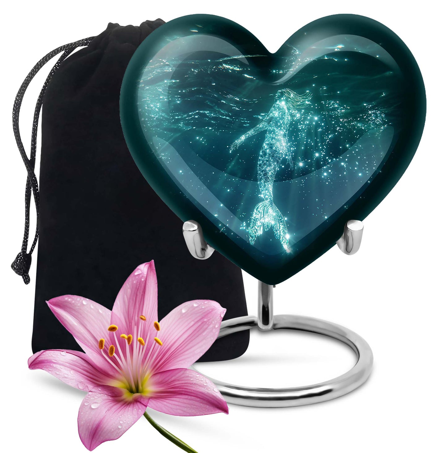 Heart Mermaid Urn for burial