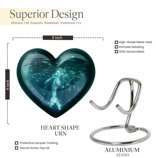 Heart Mermaid Urn for burial