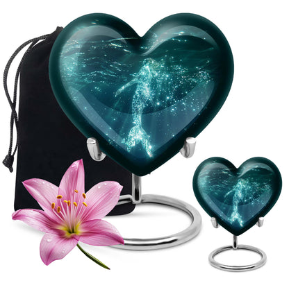 Heart Mermaid Urn for burial