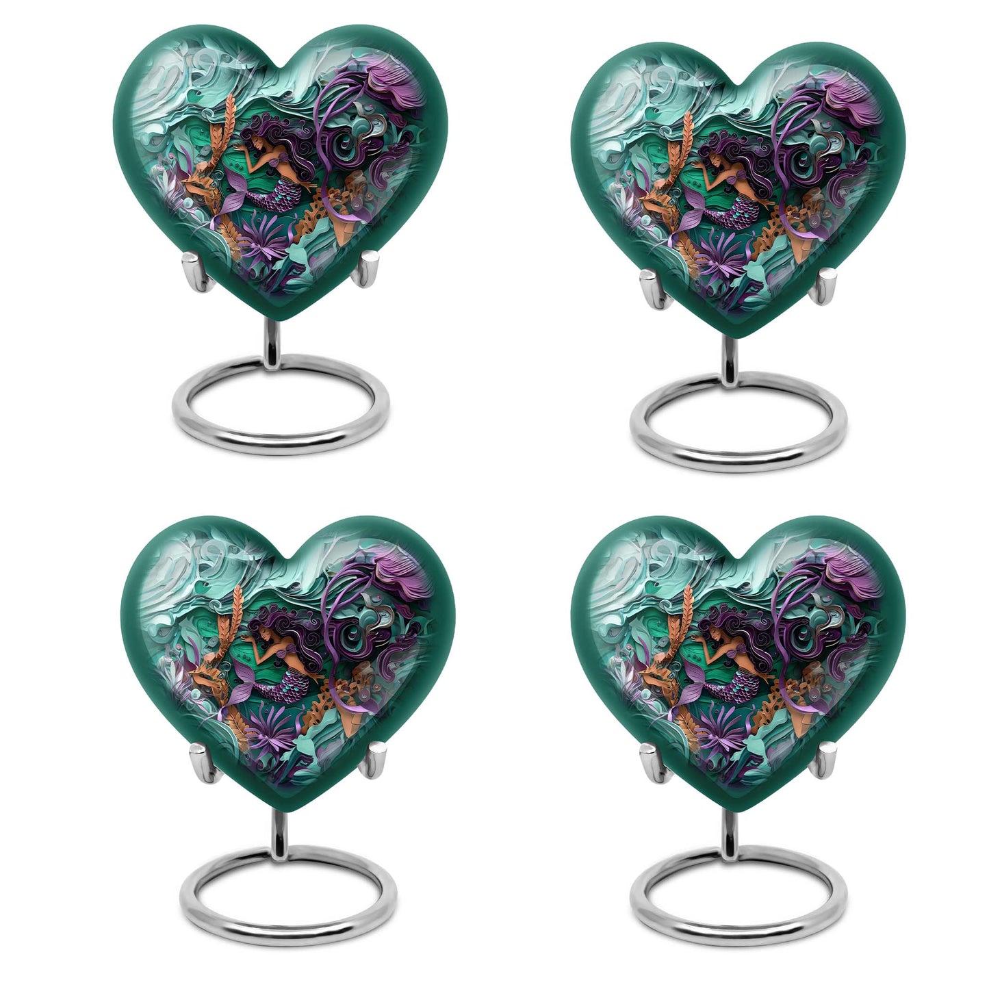 Mermaid Theme 3 Inch Keepsake Pack of 4