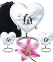 Penguin Theme Large Urn With 2 Keepsake Urn