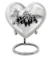 10-inch butterfly-themed heart penguin urn 
