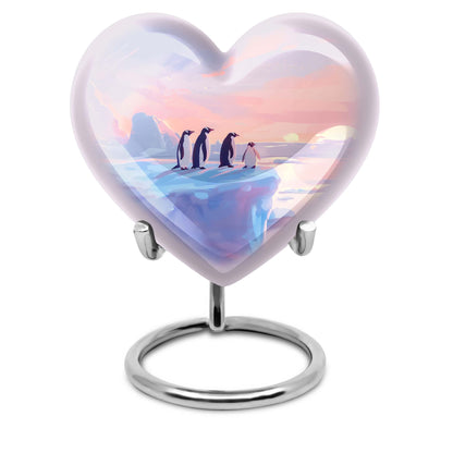 Penguin heart urn