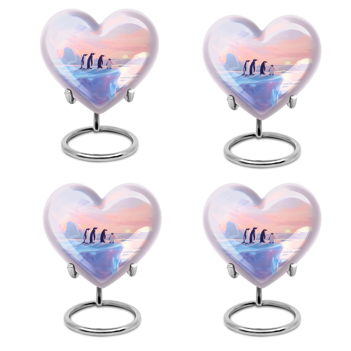 Penguin heart urn