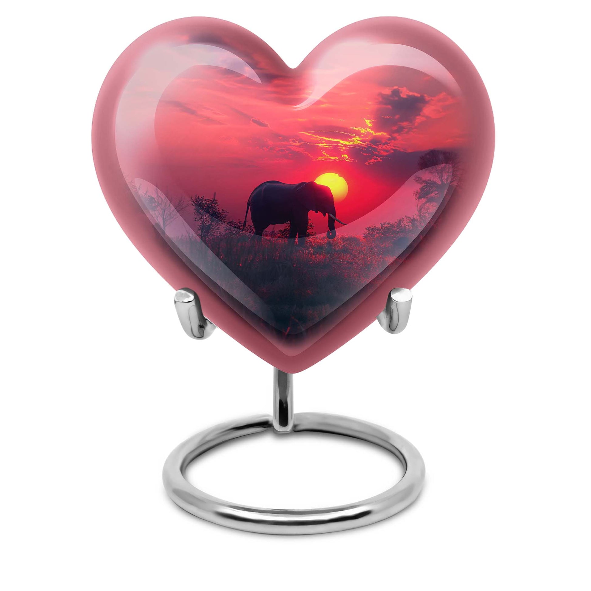 heart-shaped Elephant Urn for ashes