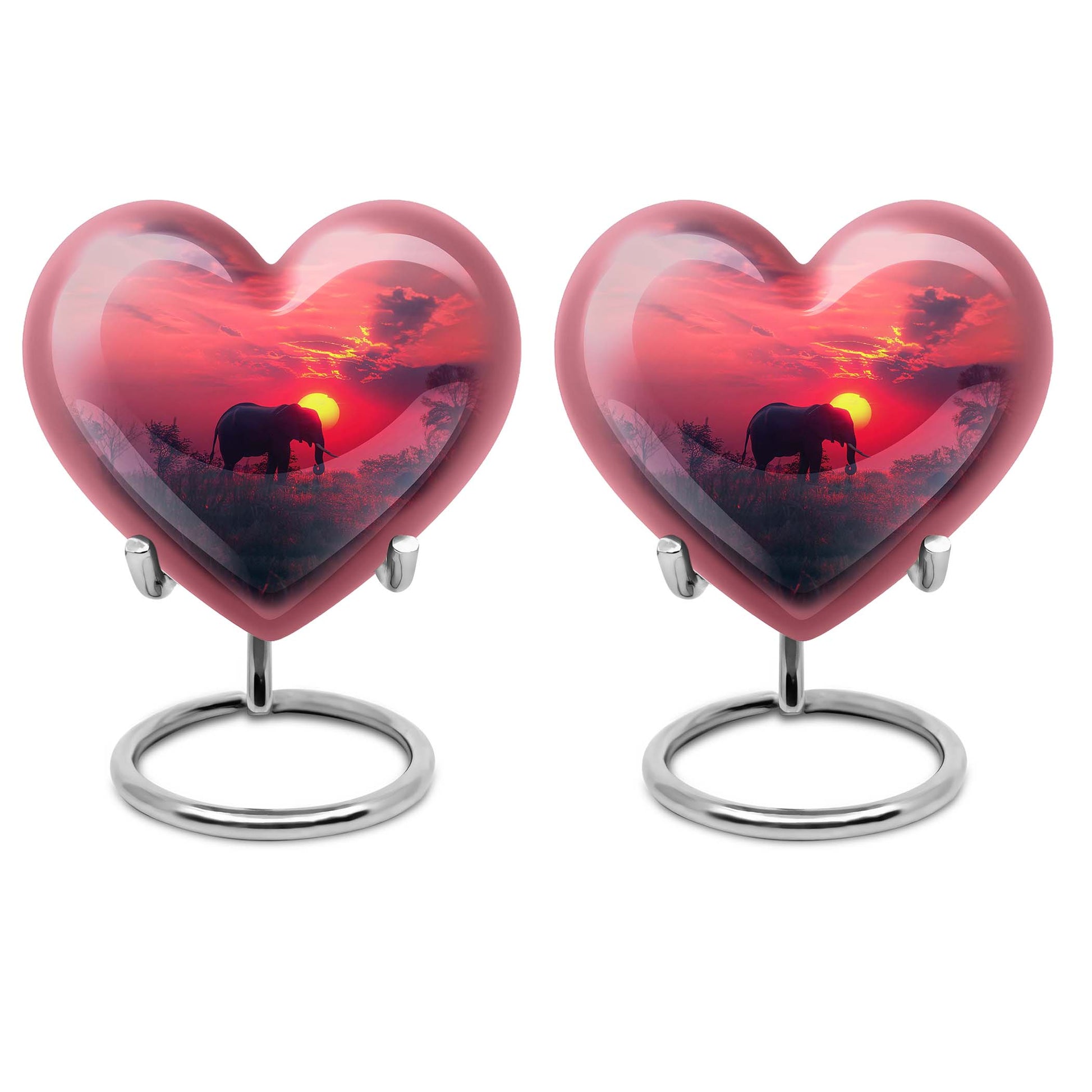 heart-shaped Elephant Urn for ashes