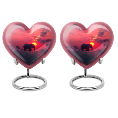 heart-shaped Elephant Urn for ashes