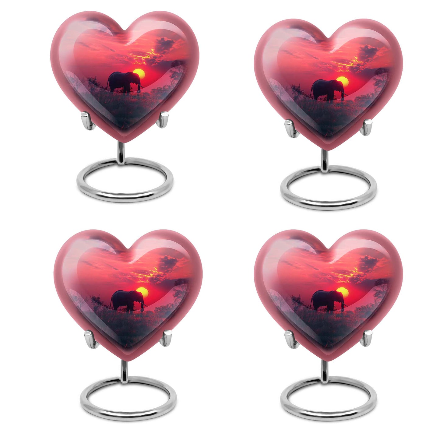 heart-shaped Elephant Urn for ashes