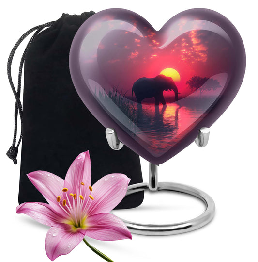 Elephant Heart Urn