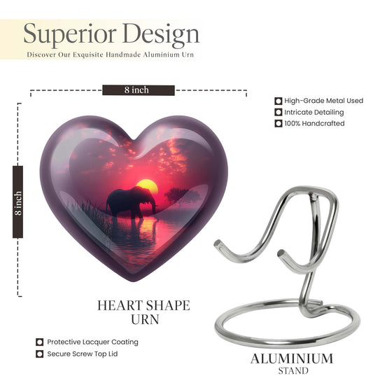 Elephant Heart Urn