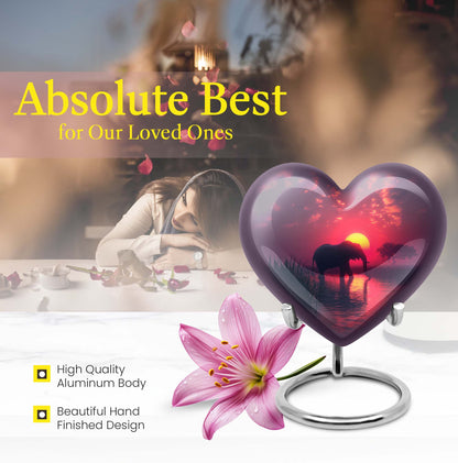 Elephant Heart Urn