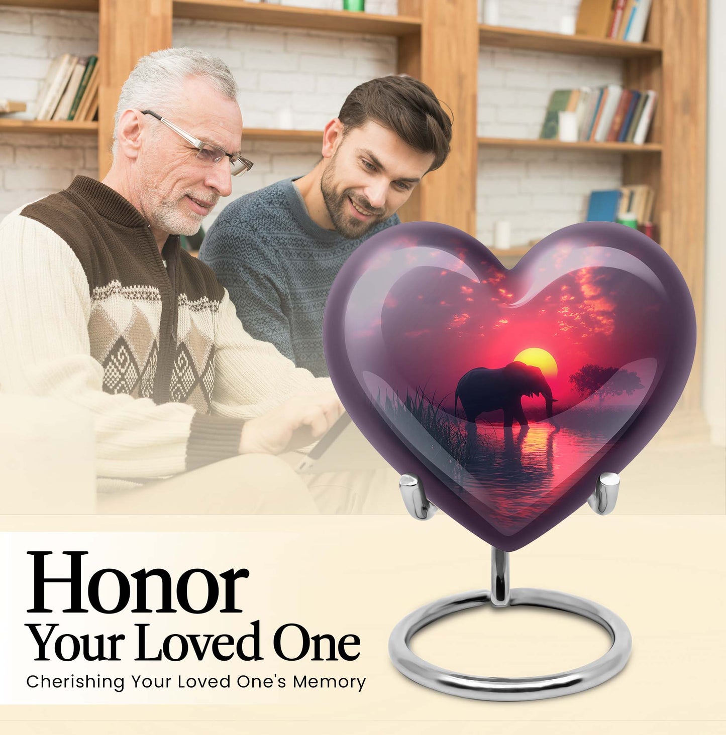 Elephant Heart Urn