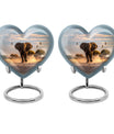 10-inch Elegant Elephant Urn for adult ashes, Butterfly-themed Heart cremation urn with personal engraving