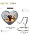 10-inch Elegant Elephant Urn for adult ashes, Butterfly-themed Heart cremation urn with personal engraving