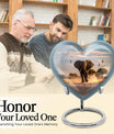 10-inch Elegant Elephant Urn for adult ashes, Butterfly-themed Heart cremation urn with personal engraving