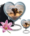 Elephant Theme Large Urn With 1 Keepsake Urn