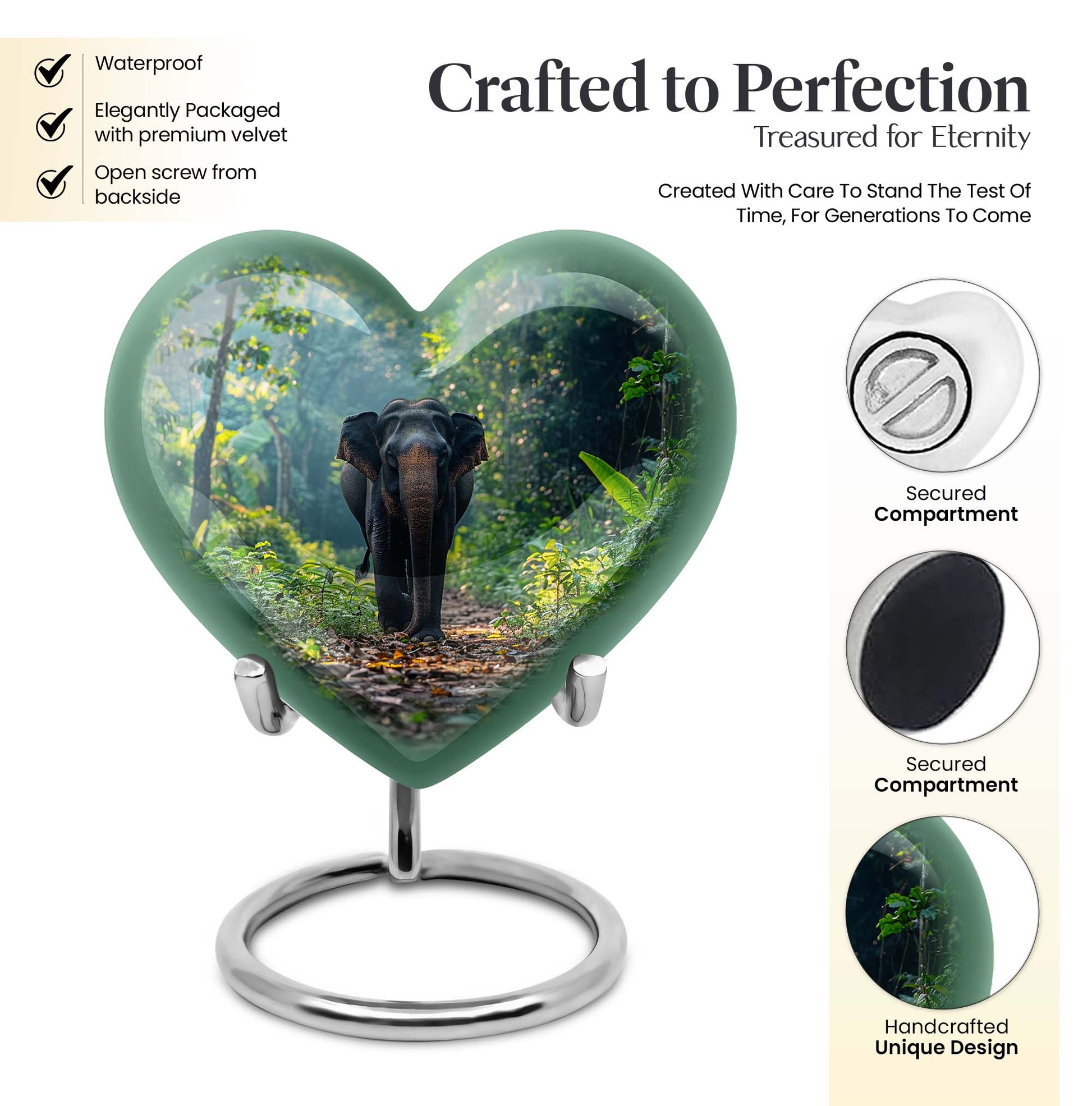 heart Elephant Urn, 