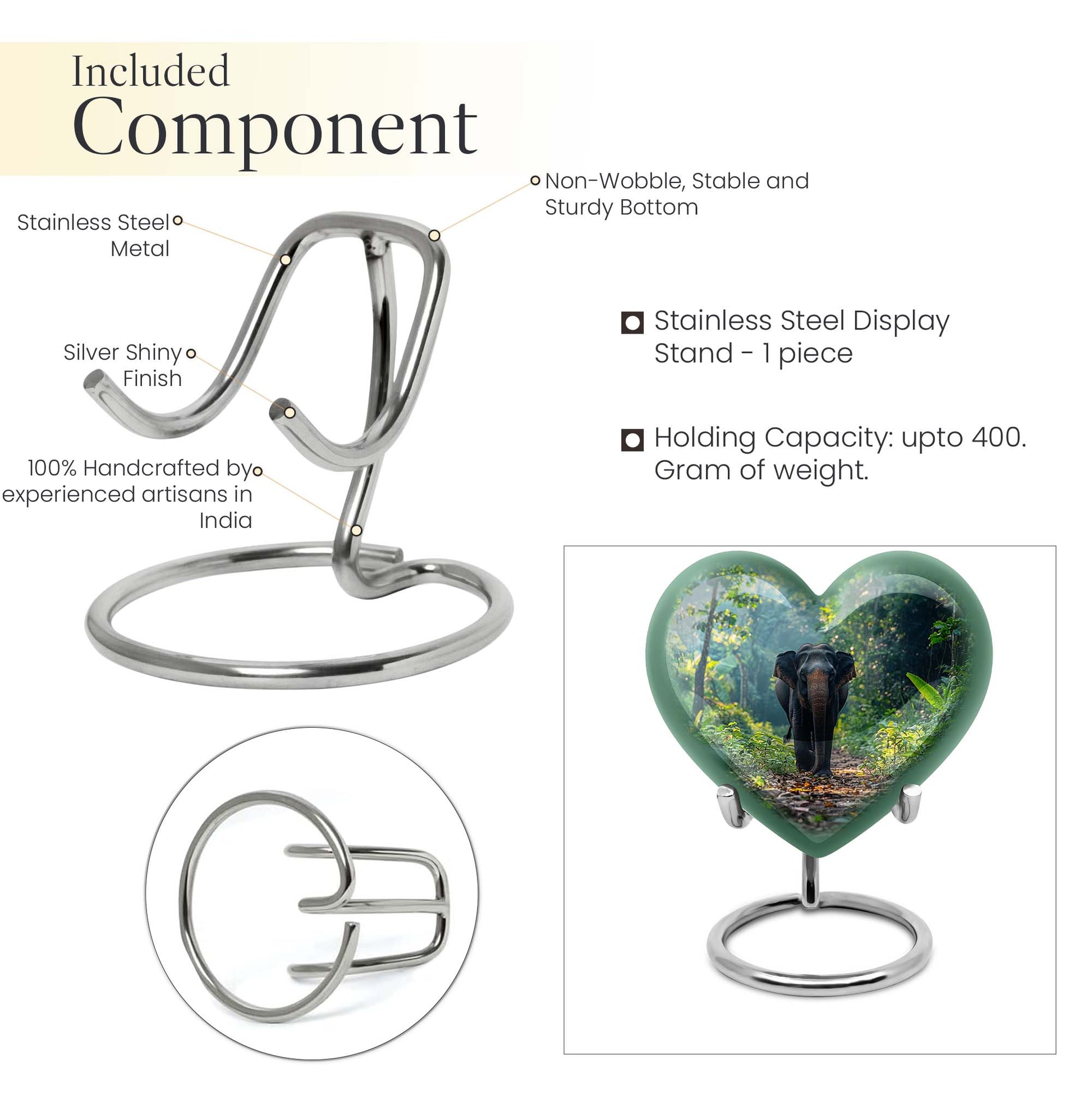 heart Elephant Urn, 
