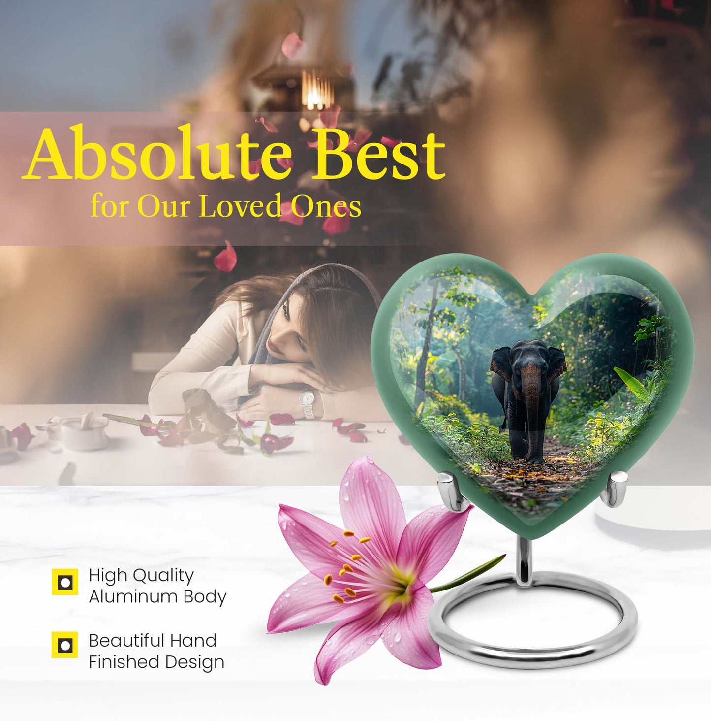 heart Elephant Urn, 