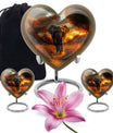 Elephant Theme Large Urn With 2 Keepsake Urn