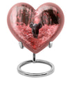 10-inch Elephant themed Heart urn with butterfly design for burial custom, made of Aluminum