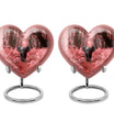 10-inch Elephant themed Heart urn with butterfly design for burial custom, made of Aluminum