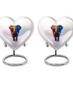 10-inch elephant urn with heart and butterfly 