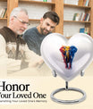 10-inch elephant urn with heart and butterfly 