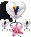 10-inch elephant urn with heart and butterfly 