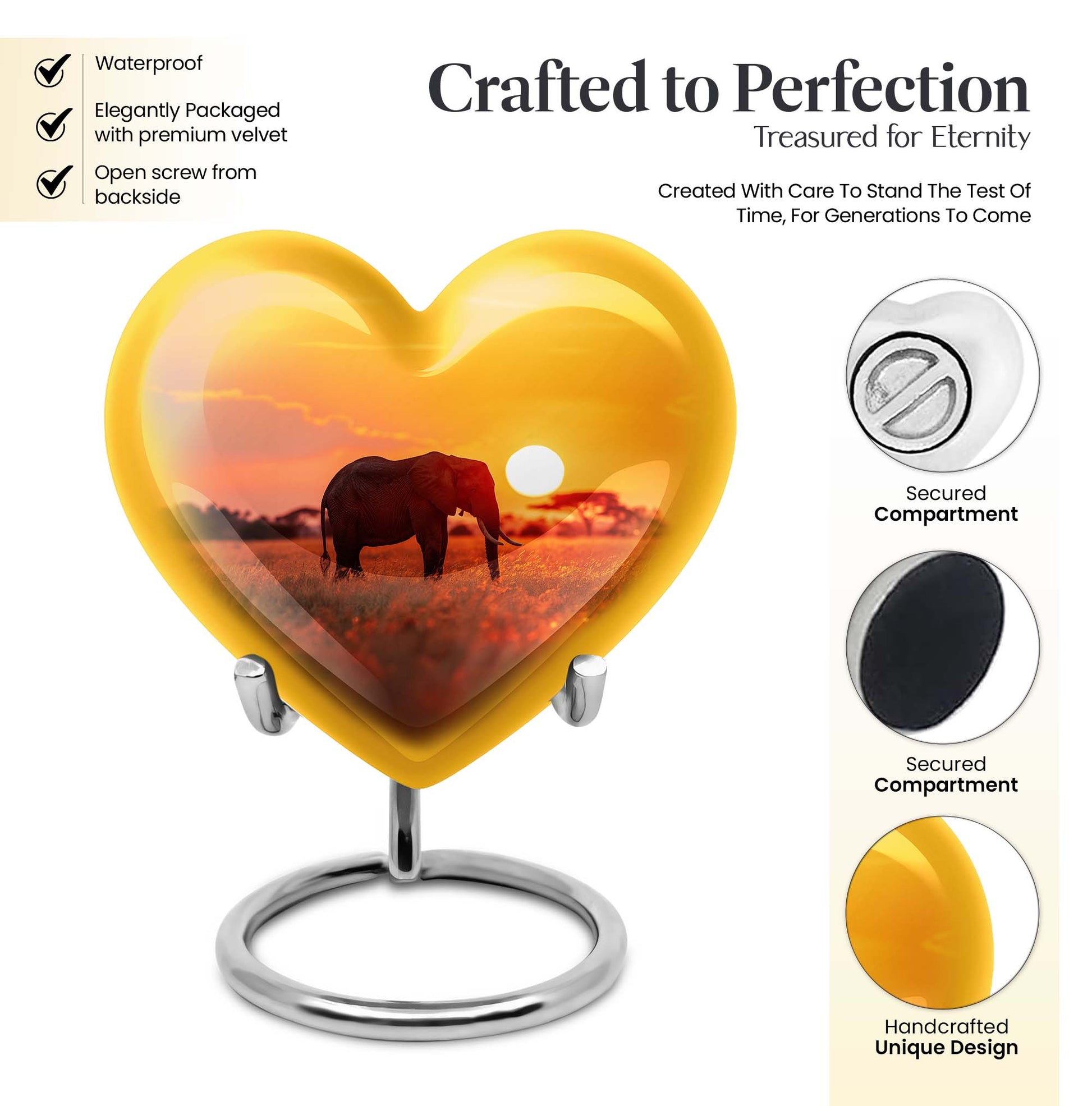 Elephant Urn heart design
