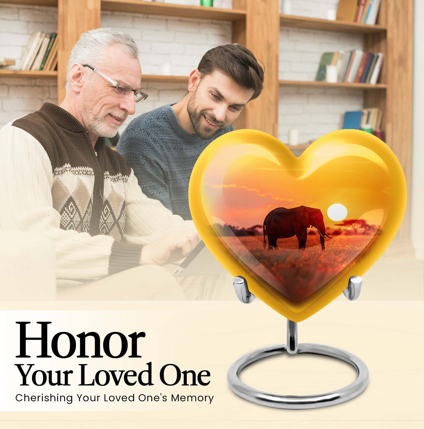 Elephant Urn heart design