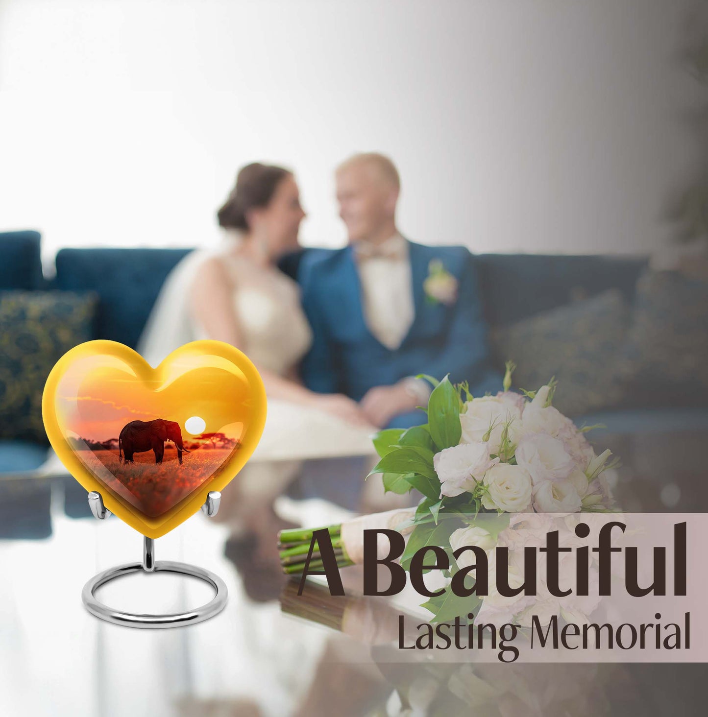Elephant Urn heart design