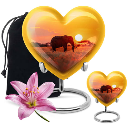 Elephant Urn heart design