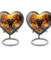 10 inch Aluminium Heart Elephant Urn with Butterfly theme for male cremation