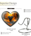 10 inch Aluminium Heart Elephant Urn with Butterfly theme for male cremation
